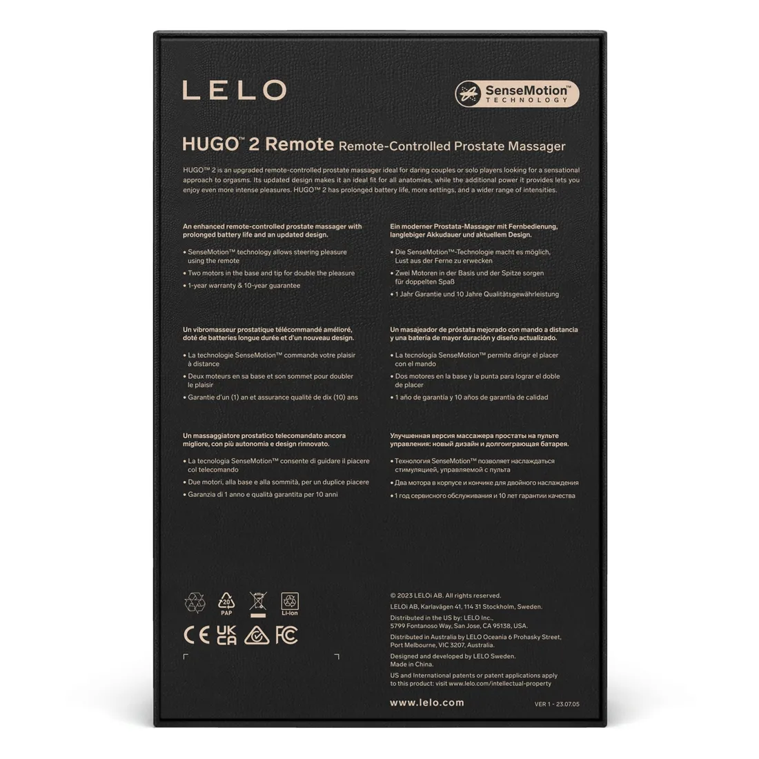 lelo-hugo-2-remote-green-stan-nowy