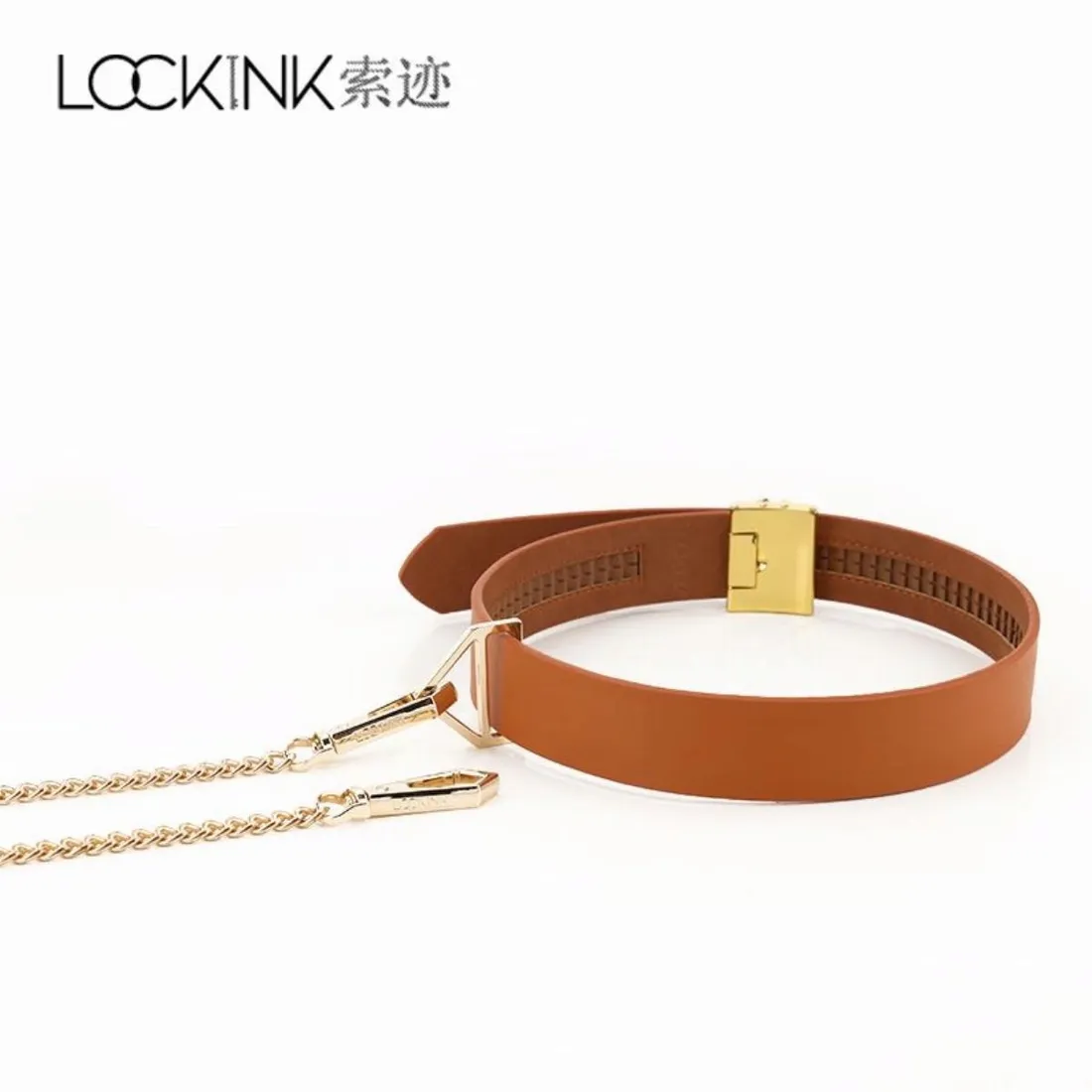 lockink-obrozka-ze-smycza-collar-with-leash-set-brown-marka-bez-marki