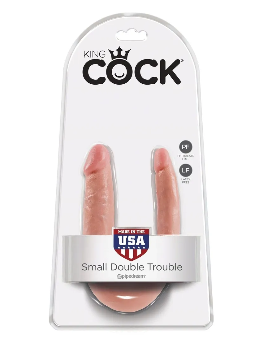 king-cock-u-shaped-small-double-trouble-34cm-stan-nowy