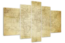 obraz-akrylowy-tryptyk-zdjecie-stara-mapa-swiata