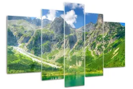 obraz-akrylowy-tryptyk-zdjecie-jezioro-w-gorach