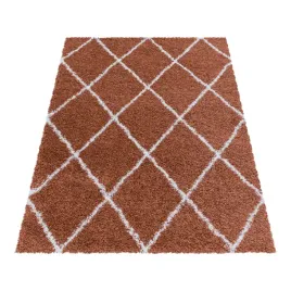 dywan-shaggy-romby-kratka-ceglany-140-cm-x-200-cm