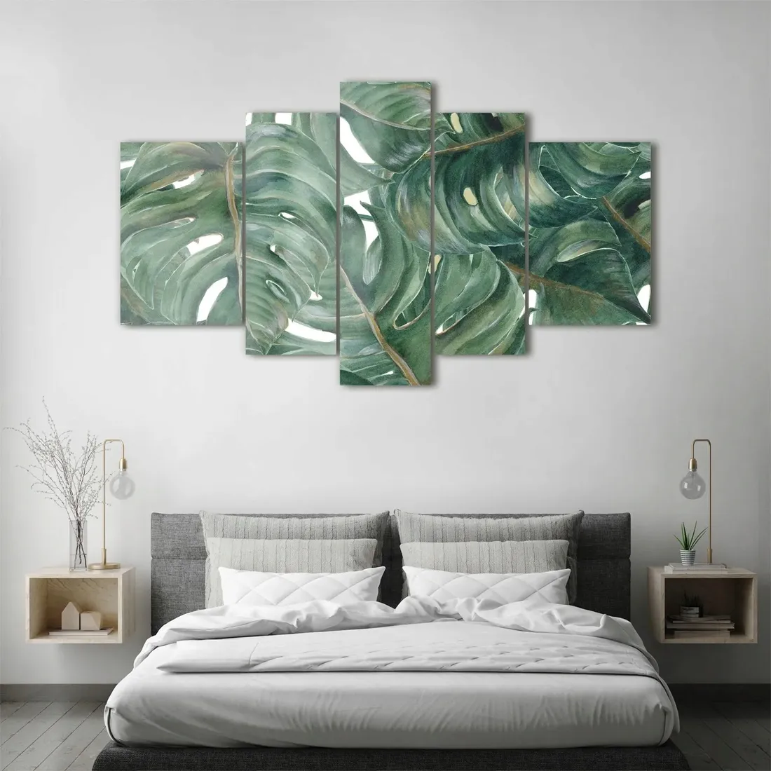obraz-szklo-akrylowe-tryptyk-scienny-monstera