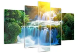 obraz-akrylowy-tryptyk-do-sypialni-wodospad-krka