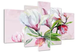 obraz-akrylowy-tryptyk-na-sciane-kwiaty-magnolii