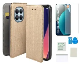 etui-z-klapka-do-xiaomi-redmi-note-15-pro-5g-magnet-case-zloty-folia-tpu