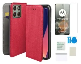 etui-z-klapka-do-motorola-edge-70-5g-smart-magnet-czerwony-folia-ochronna