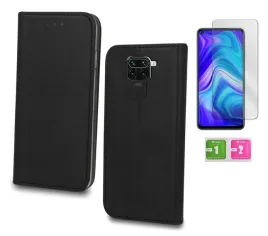etui-z-klapka-do-xiaomi-redmi-note-9-czarny-smart-magnetic-szklo-na-ekran