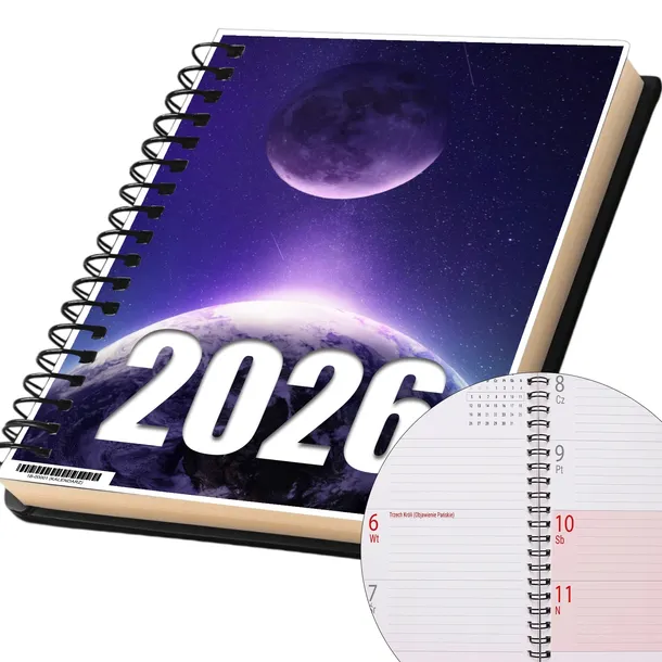 Kalendarz 2026 A5 Książkowy KOSMOS 12 (8A-01326) – 325129367 - ERLI.pl