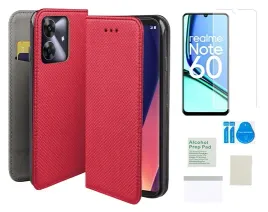 etui-z-klapka-do-realme-note-60-czerwony-smart-magnet-case-folia-ochronna