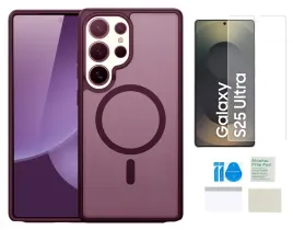 etui-magsafe-do-samsung-galaxy-s25-ultra-matte-case-bordowy-folia-ochronna