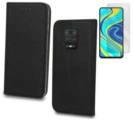 etui-z-klapka-do-xiaomi-redmi-note-9s-czarny-smart-magnetic-szklo-na-ekran