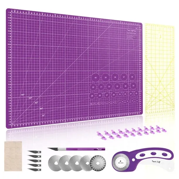 TEXI CRAFT PURPLE 60X45 zestaw do cięcia mata nóż