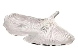 taca-dekoracyjna-lisc-srebrny