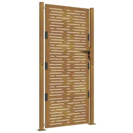 furtka-ogrodowa-105x180-cm-stal-kortenowska-motyw-prostokaty