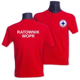 koszulka-meska-logo-wopr-ratownik-wopr-czerwona