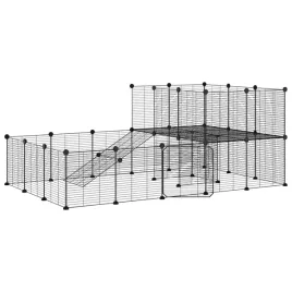klatka-dla-zwierzat-z-bramka-36-paneli-czarna-35x35-cm-stal