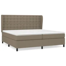 lozko-kontynentalne-203x203cm-szarobrazowe-tkanina-drewno-materac-p