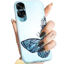 etui-do-honor-90-lite-5g-wzory-motyle-butterfly-barwne-obudowa-pokrowiec