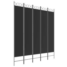parawan-5-panelowy-czarny-200x220-cm-tkanina