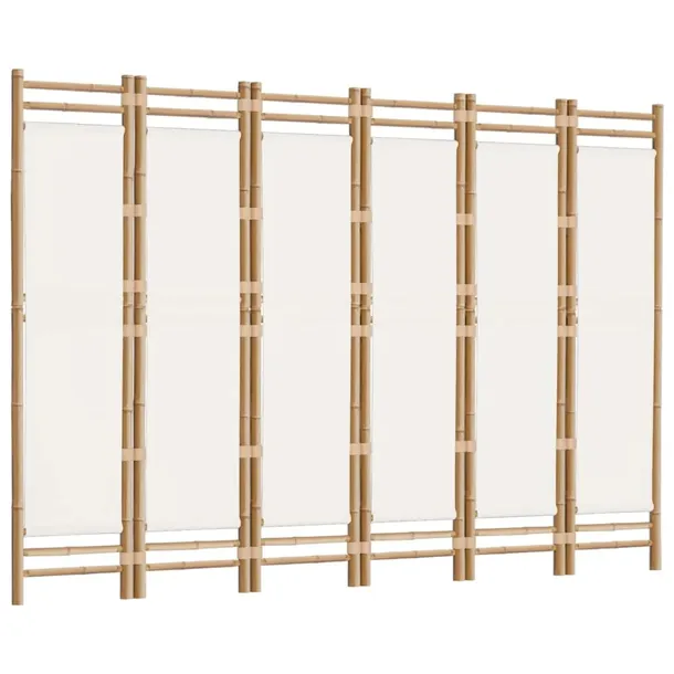 skladany-parawan-6-panelowy-240-cm-bambus-i-plotno-stan-nowy