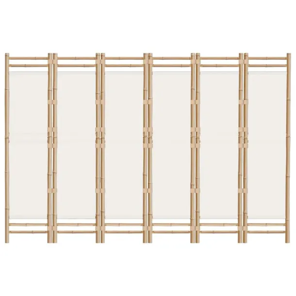 skladany-parawan-6-panelowy-240-cm-bambus-i-plotno-stan-nowy