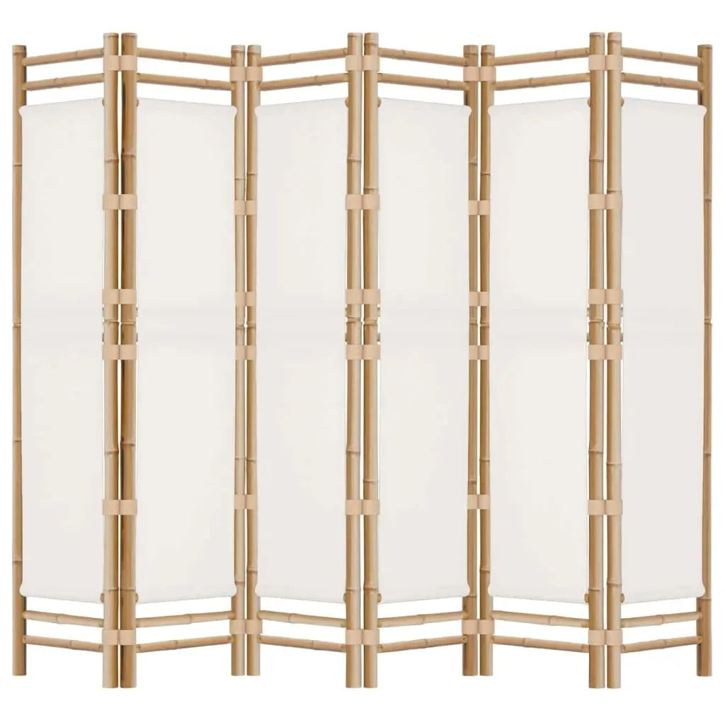 skladany-parawan-6-panelowy-240-cm-bambus-i-plotno-stan-nowy