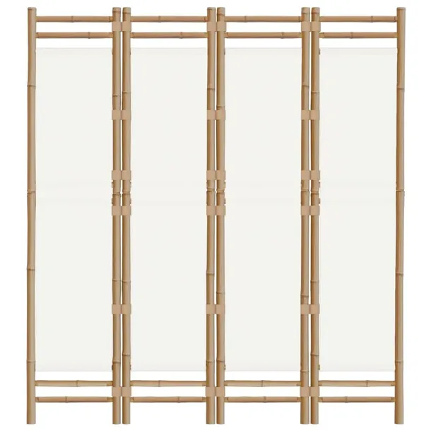 skladany-parawan-4-panelowy-160-cm-bambus-i-plotno-stan-nowy