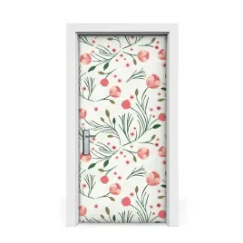 naklejka-na-drzwi-okleina-vintage-maki-95x205