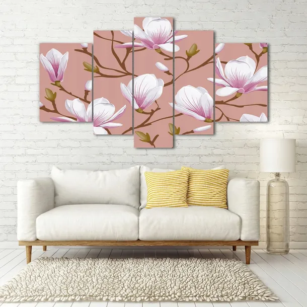 obraz-szklo-akrylowe-tryptyk-scienny-magnolia-material-wykonania-inny