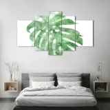obraz-szklo-akrylowe-tryptyk-scienny-monstera-format-poziomy