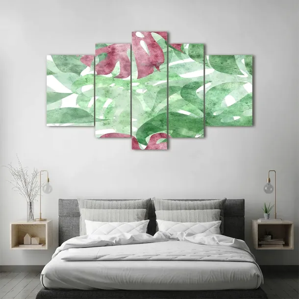 obraz-szklo-akrylowe-tryptyk-scienny-monstera-format-poziomy
