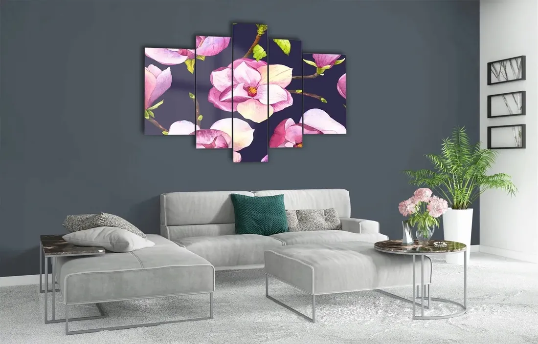 obraz-szklo-akrylowe-tryptyk-scienny-magnolia