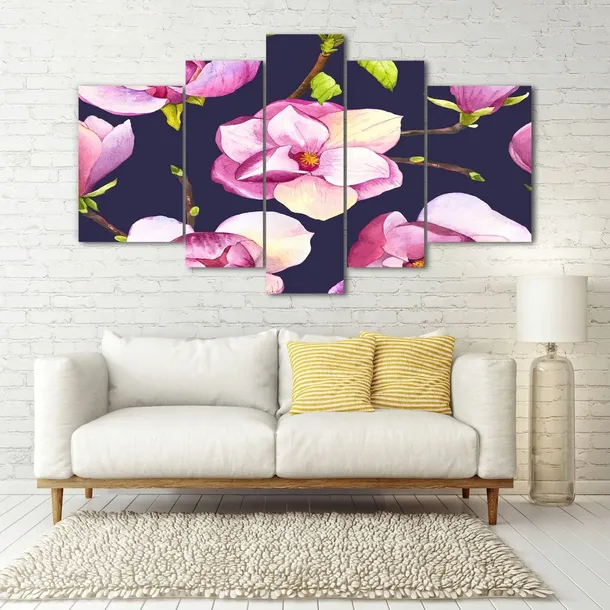 obraz-szklo-akrylowe-tryptyk-scienny-magnolia-material-wykonania-inny
