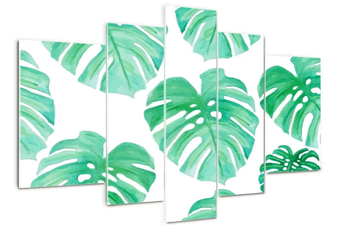 obraz-szklo-akrylowe-tryptyk-scienny-monstera