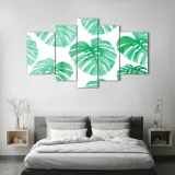 obraz-szklo-akrylowe-tryptyk-scienny-monstera-format-poziomy