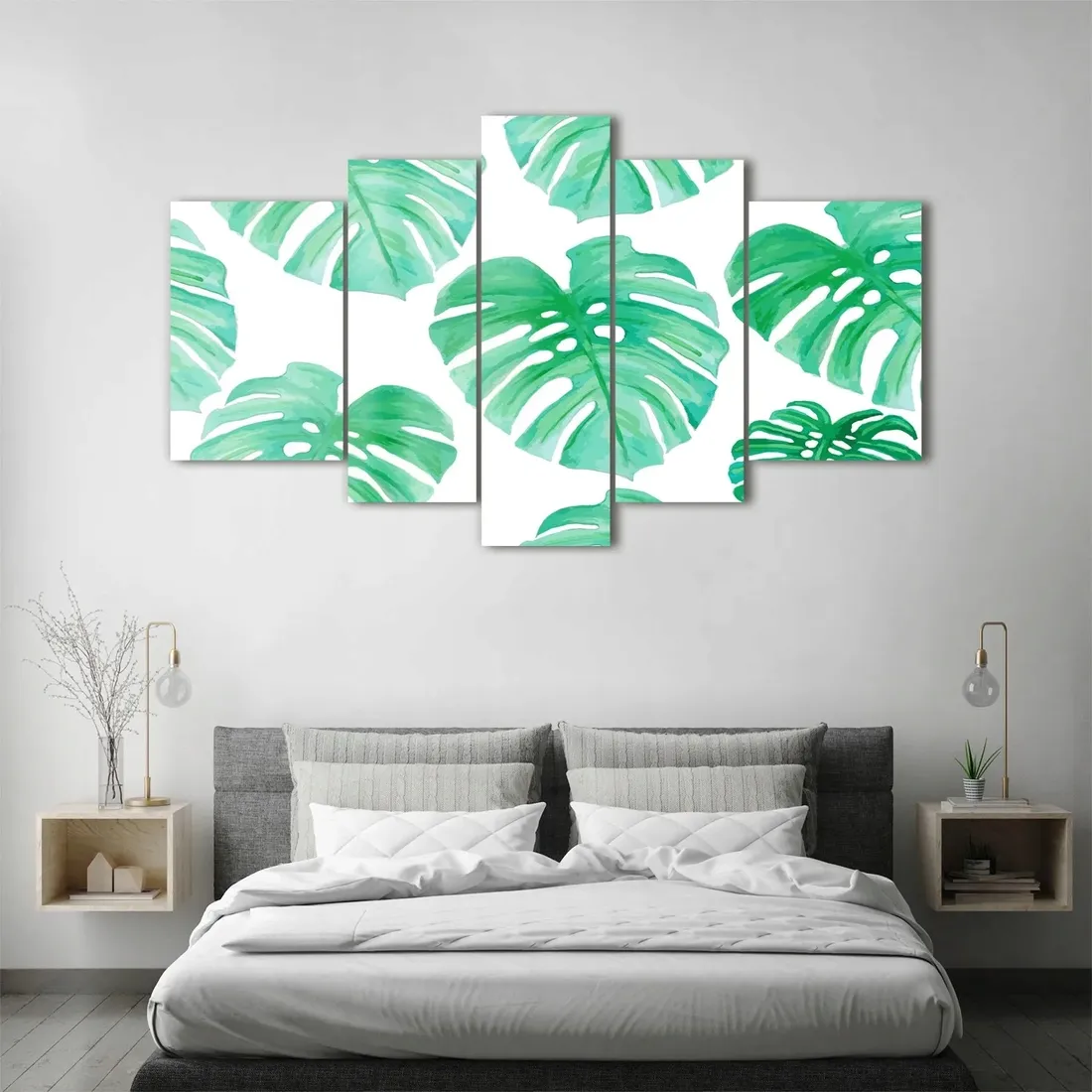 obraz-szklo-akrylowe-tryptyk-scienny-monstera