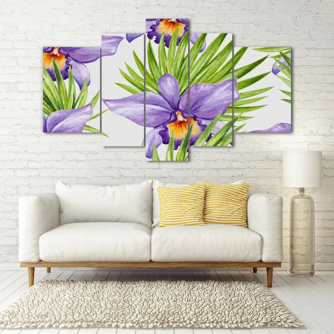 obraz-szklo-akrylowe-tryptyk-scienny-orchidea-stan-nowy