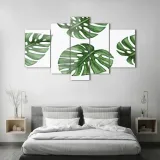 obraz-szklo-akrylowe-tryptyk-scienny-monstera-format-poziomy