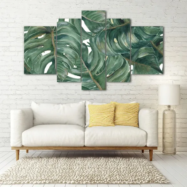 obraz-szklo-akrylowe-tryptyk-scienny-monstera-material-wykonania-inny