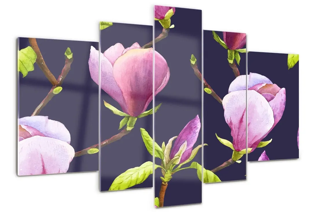 obraz-szklo-akrylowe-tryptyk-scienny-magnolia