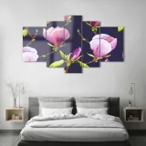 obraz-szklo-akrylowe-tryptyk-scienny-magnolia-format-poziomy