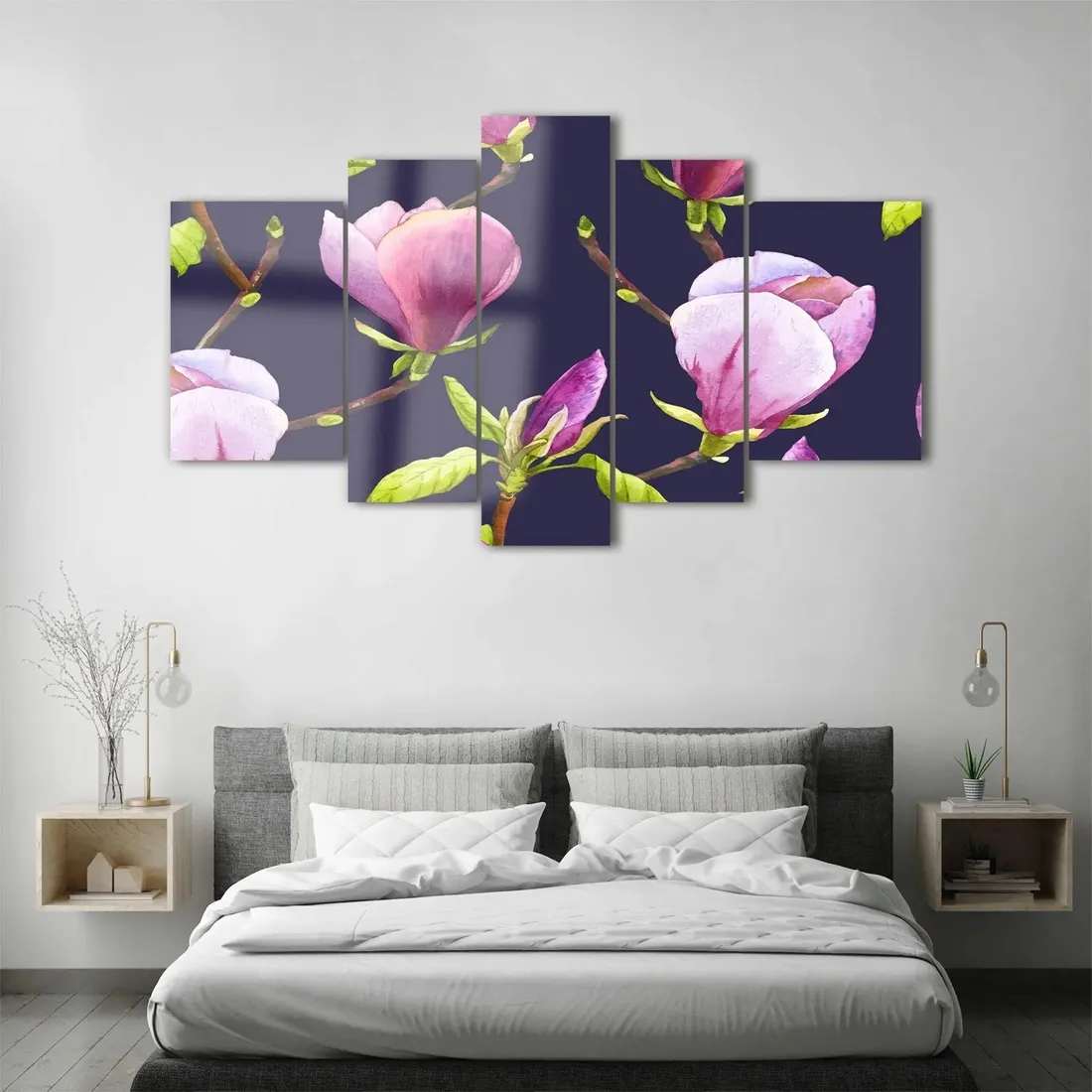 obraz-szklo-akrylowe-tryptyk-scienny-magnolia