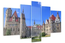 obraz-pleksi-tryptyk-zdjecie-zamek-moszna-polska