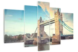 obraz-pleksi-tryptyk-zdjecie-tower-bridge-londyn
