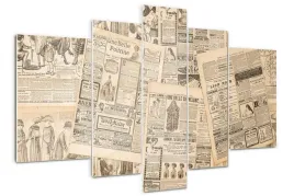 obraz-akrylowy-tryptyk-zdjecie-starodawna-gazeta