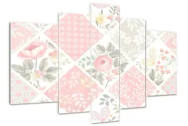 obraz-akrylowy-tryptyk-zdjecie-roze-i-motyle-wzor