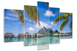 obraz-akrylowy-tryptyk-zdjecie-palmy-na-bora-bora
