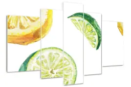 obraz-akrylowy-tryptyk-zdjecie-cytryna-i-limonka