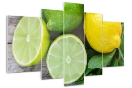 obraz-akrylowy-tryptyk-zdjecie-limonka-i-cytryna
